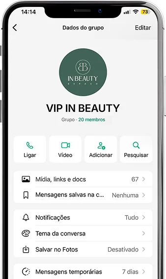 Imagem telefone com grupo VIP